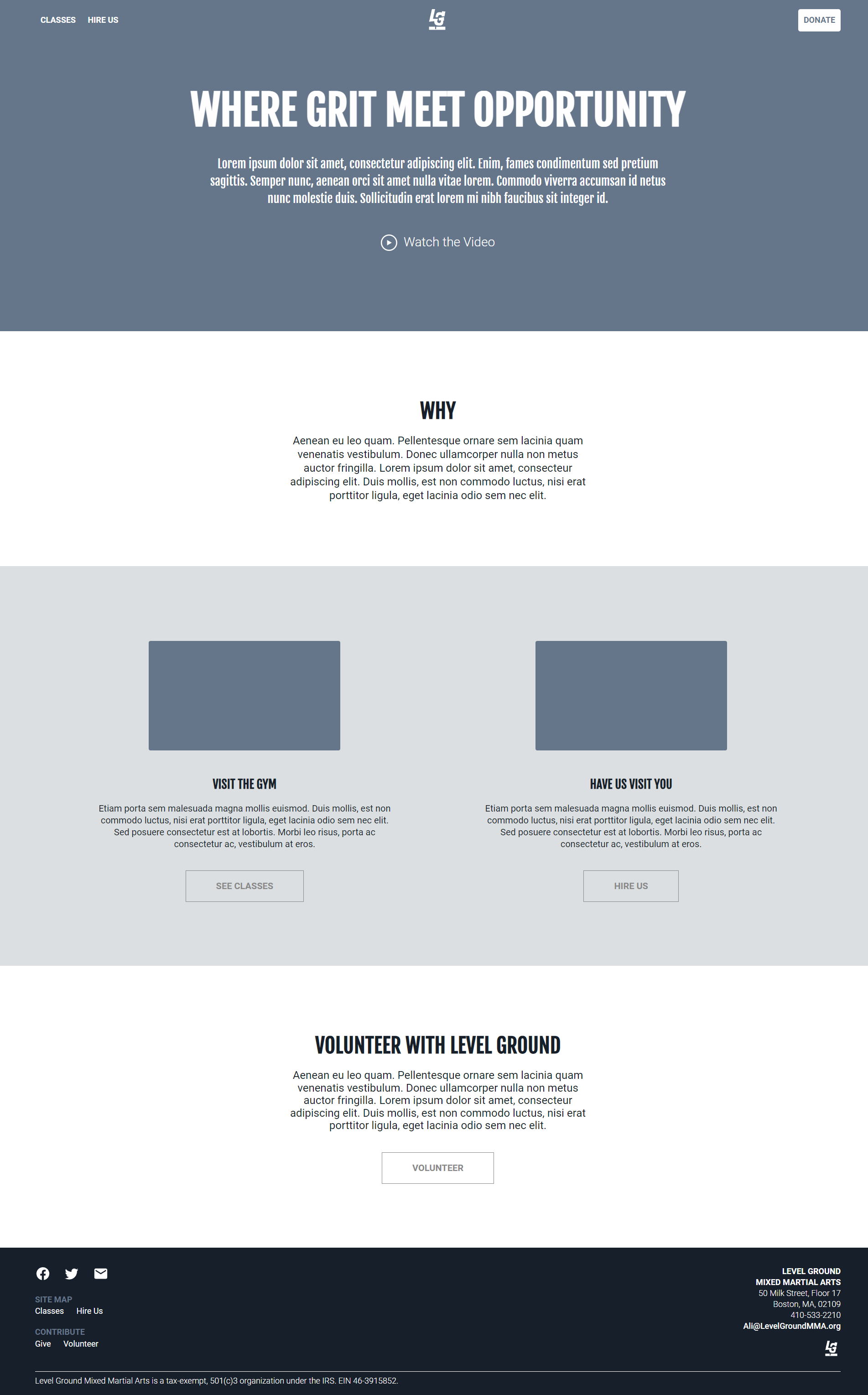 LevelGround website design preview